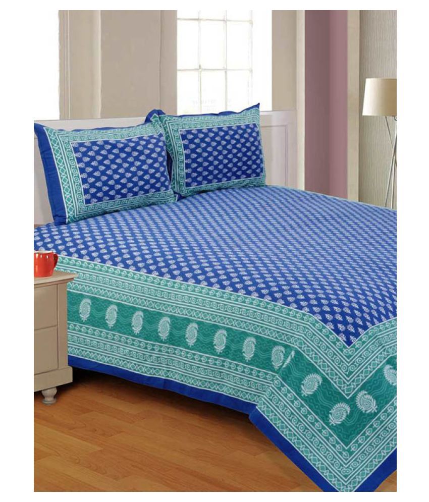 Jaipur Cotex Cotton Double Bedsheet with 2 Pillow Covers Buy Jaipur