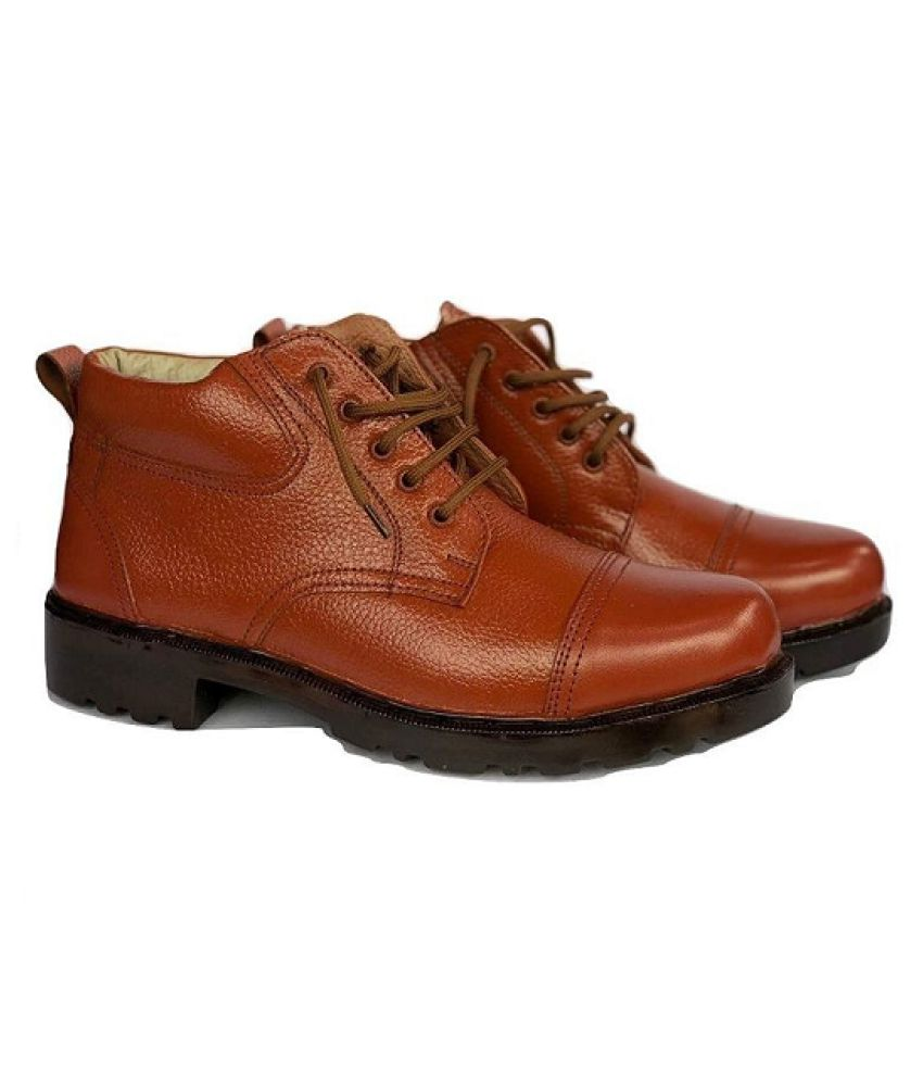 tan colour police shoes