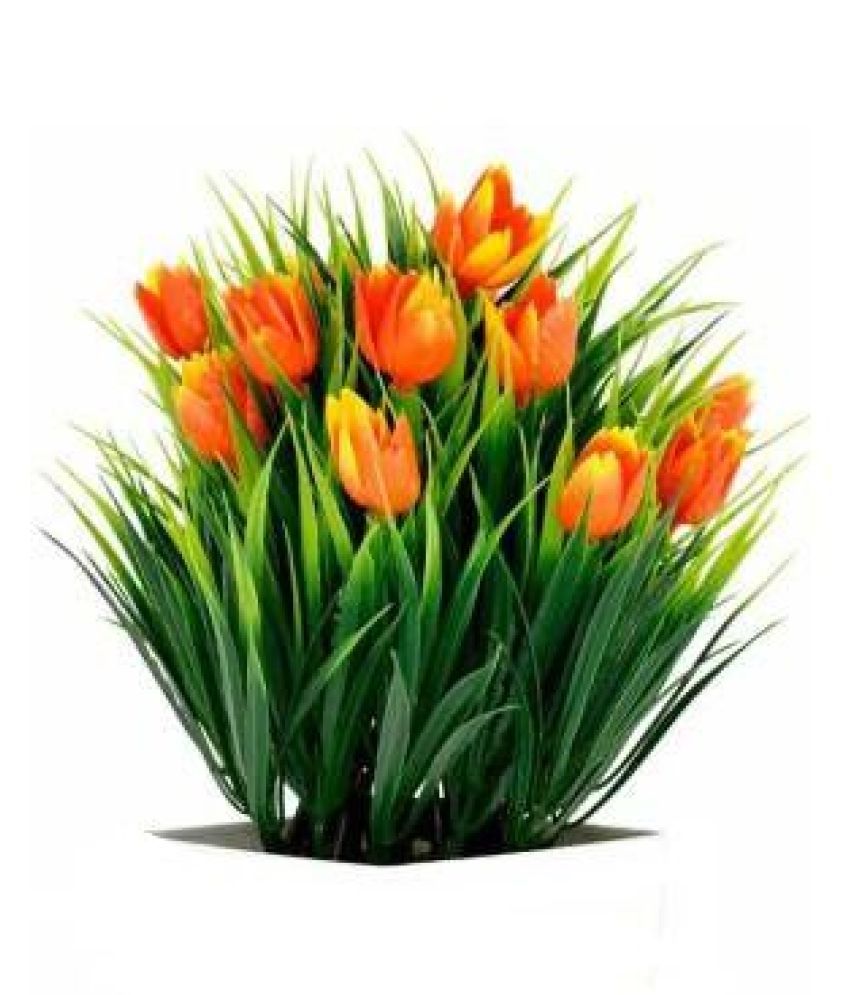 Home Adhya Tulips Orange Artificial Flowers Pack of 1 Buy Home Adhya
