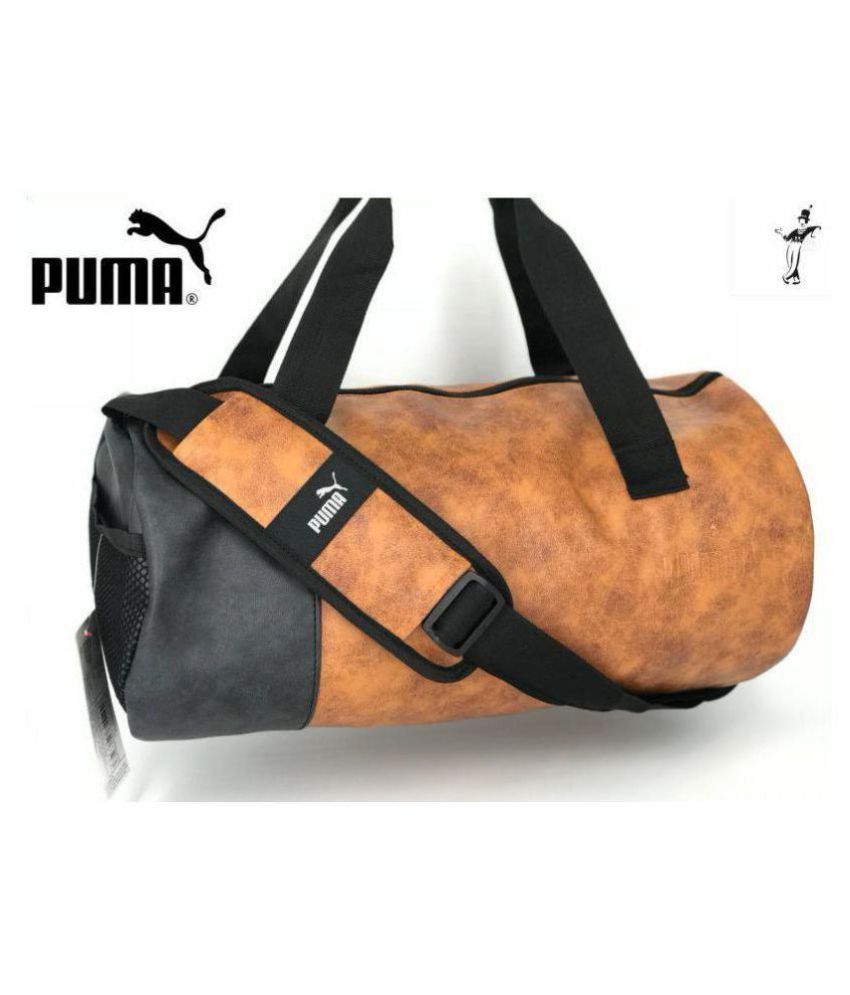 puma gym bag brown