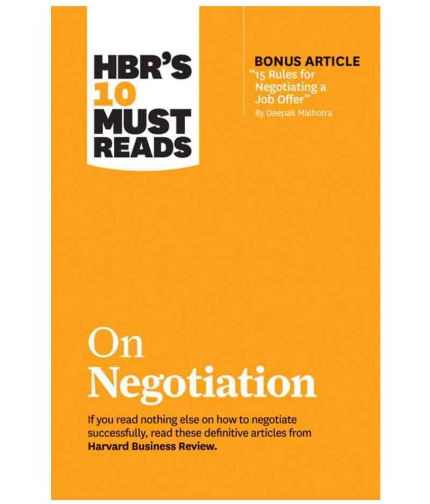     			HBRs 10 Must Reads on Negotiation