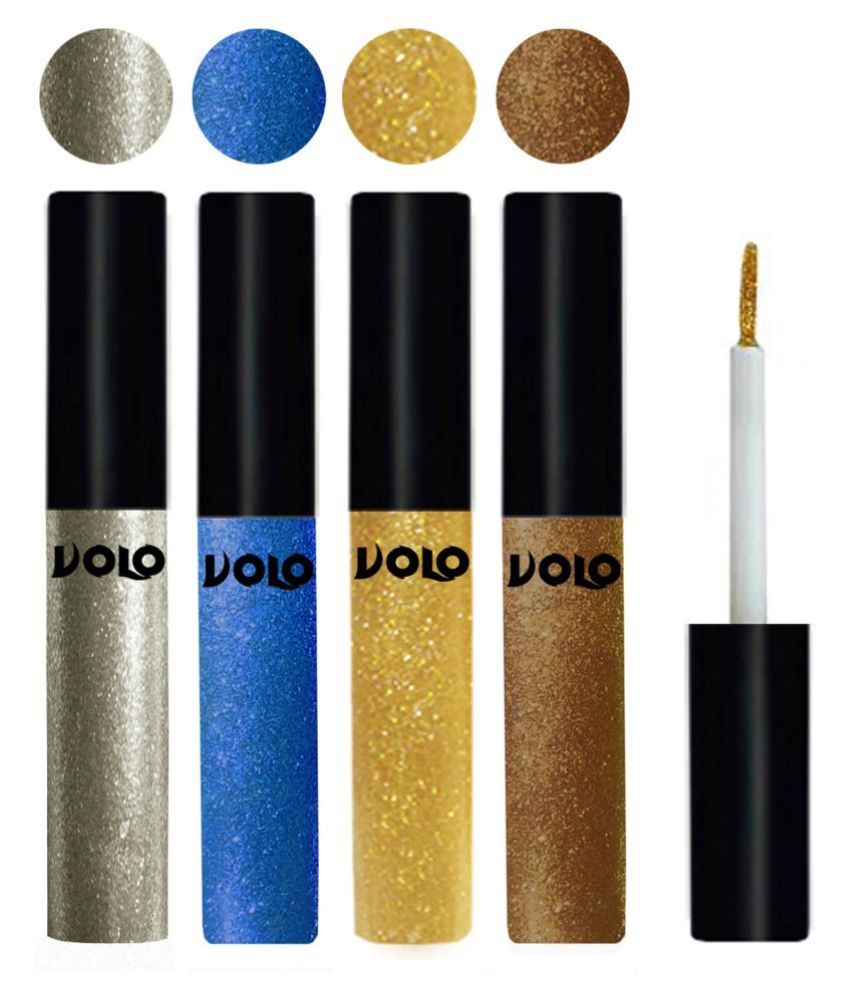 VOLO Waterproof Blue, Gold, Copper Liquid Eyeliner Copper Pack of 4 20