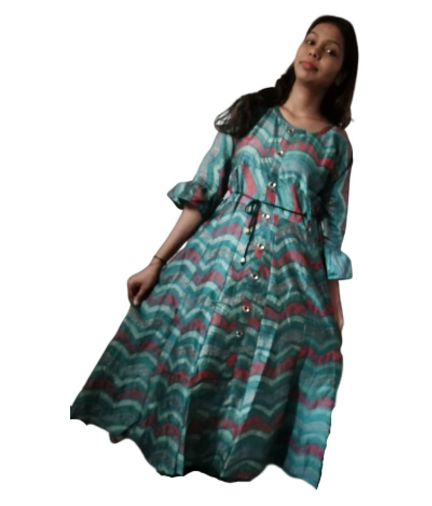 chiffon frock kurti