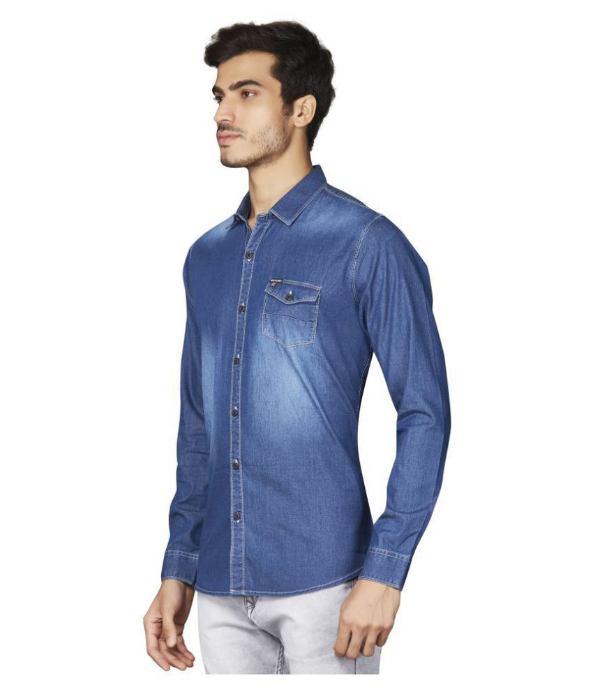Matalino Denim Blue Solids Shirt - Buy Matalino Denim Blue Solids Shirt ...