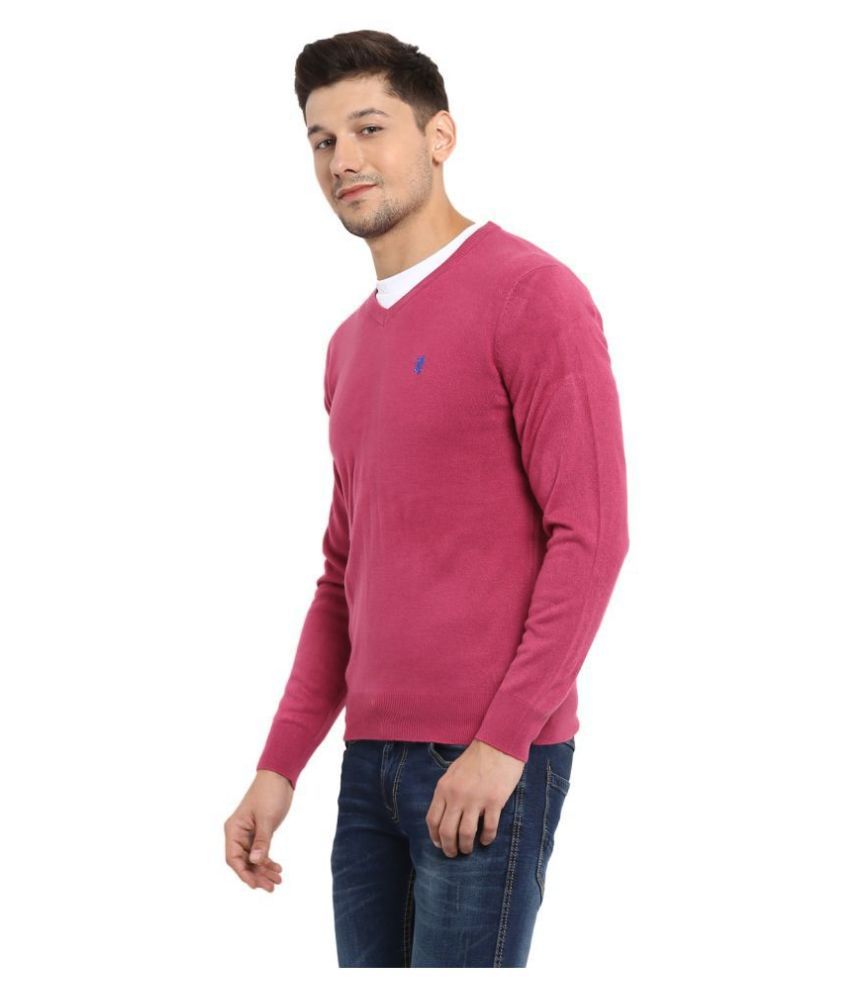 Red Tape Pink V Neck Sweater - Buy Red Tape Pink V Neck Sweater Online at Best Prices in India 