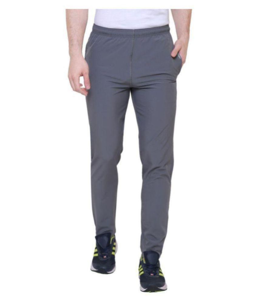 grey polyester track pants