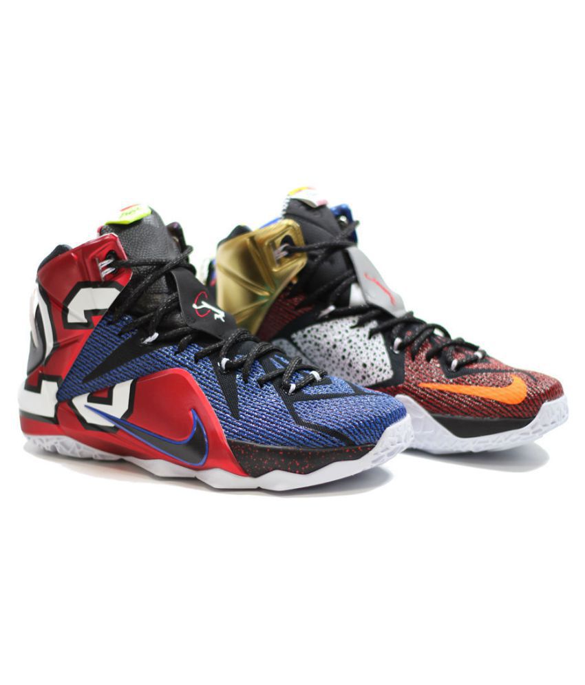 nike lebron 12 multicolor basketball shoes