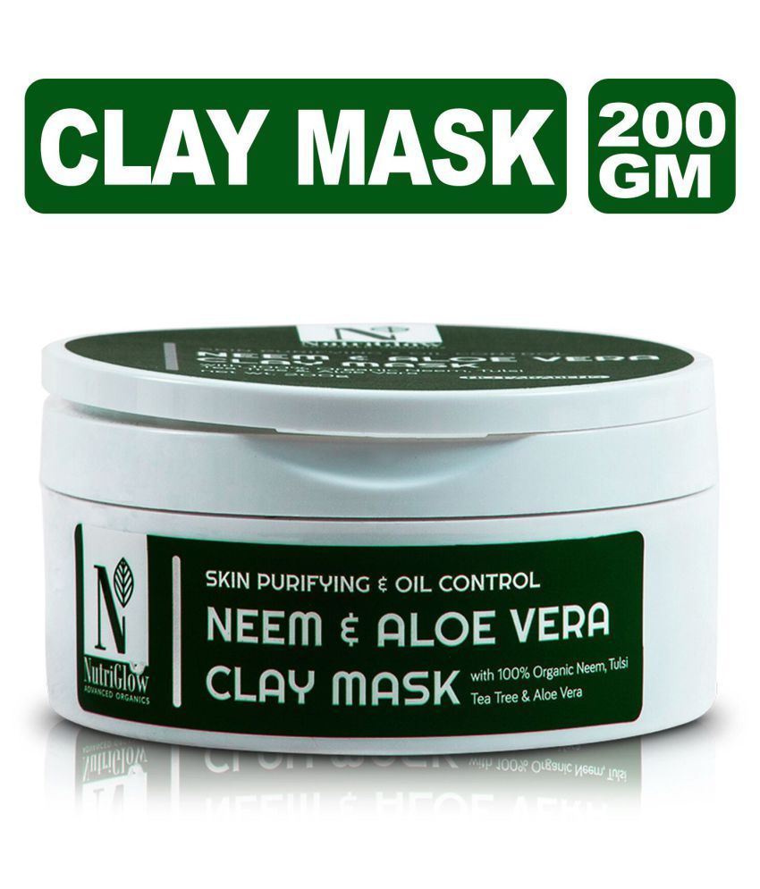 Nutriglow Advance Organics Neem & Aloe Vera Clay Mask Face Mask Masks 200 gm Buy Nutriglow