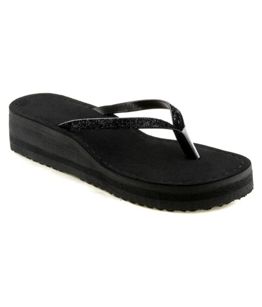    			Shoe Lab Black Slippers