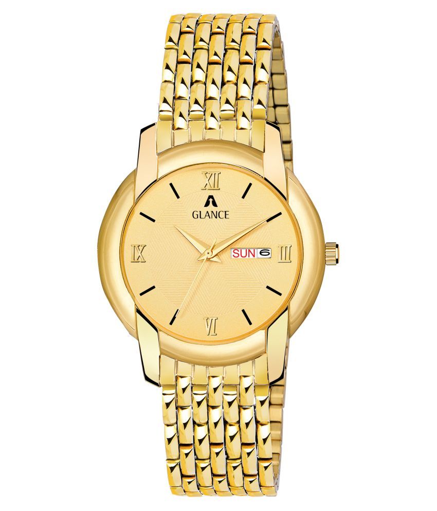     			Aglance - Gold Stainless Steel Analog Men's Watch