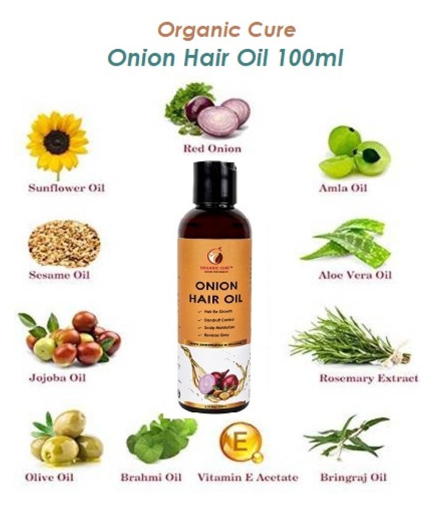 ORGANIC CURE Onion Hair Oil 200 mL: Buy ORGANIC CURE Onion Hair Oil 200 ...