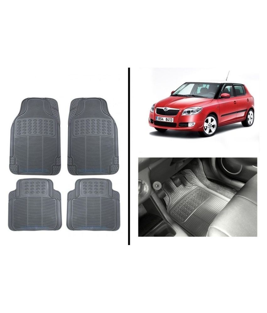 Autovea Premium Rubber Car Floor/Foot Mats GreySkoda Fabia (Set of 4