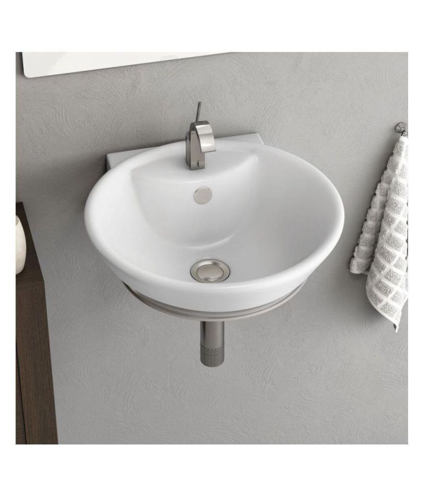 Buy Eros Sanitary White Ceramic Wall Hung Wash Basins Online At Low Price In India Snapdeal