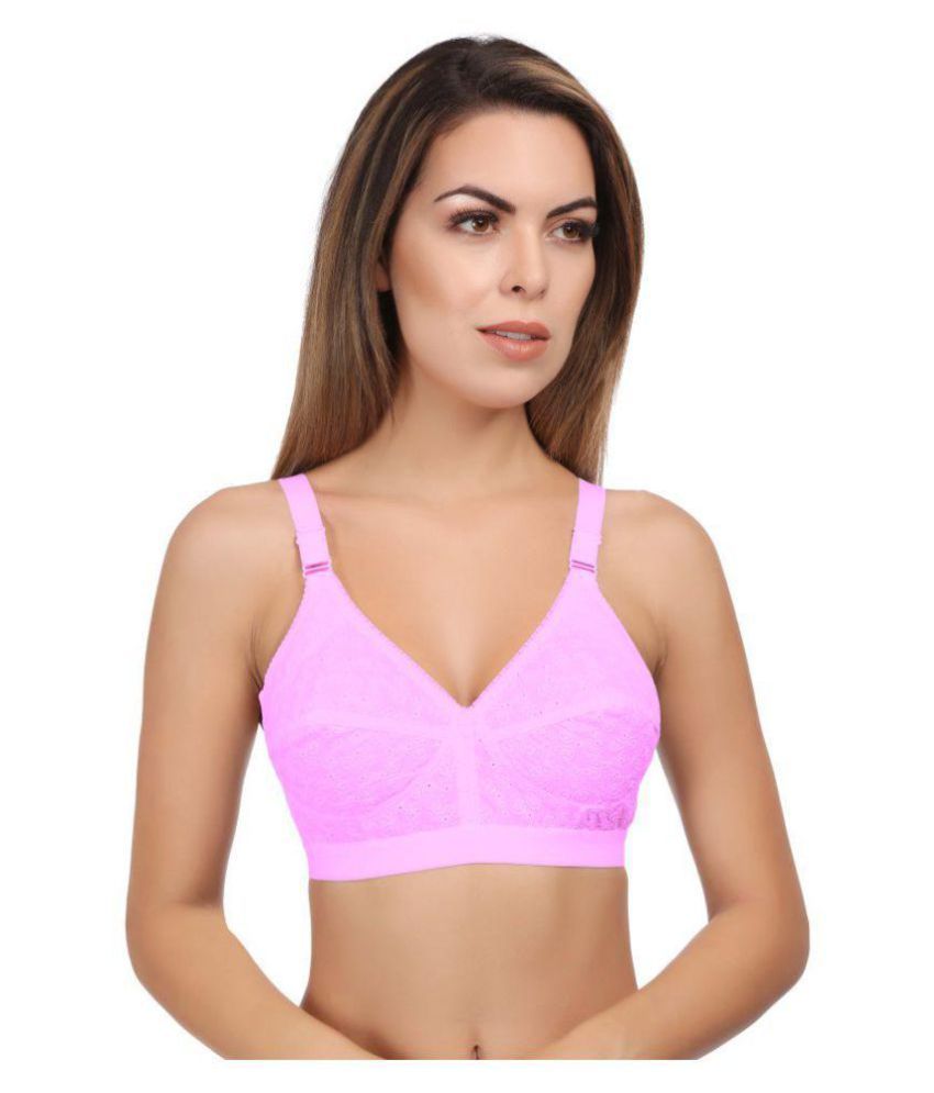     			Eve's Beauty Cotton Minimizer Bra - Pink