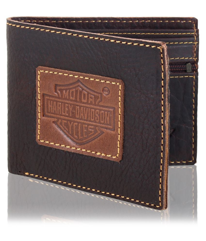 Harley Davidson Faux Leather Brown Casual Regular Wallet Buy Online At Low Price In India Snapdeal