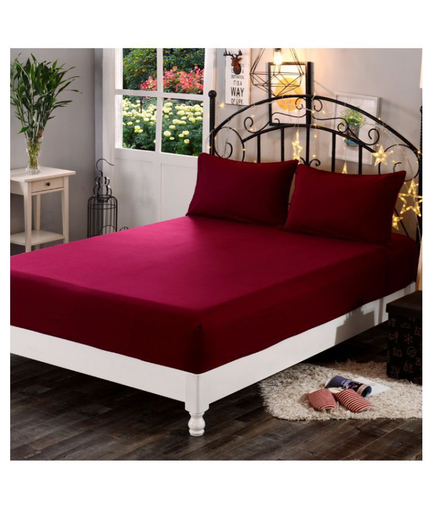 Dream Care 36"x 78" single bed Maroon Poly Cotton Mattress ...