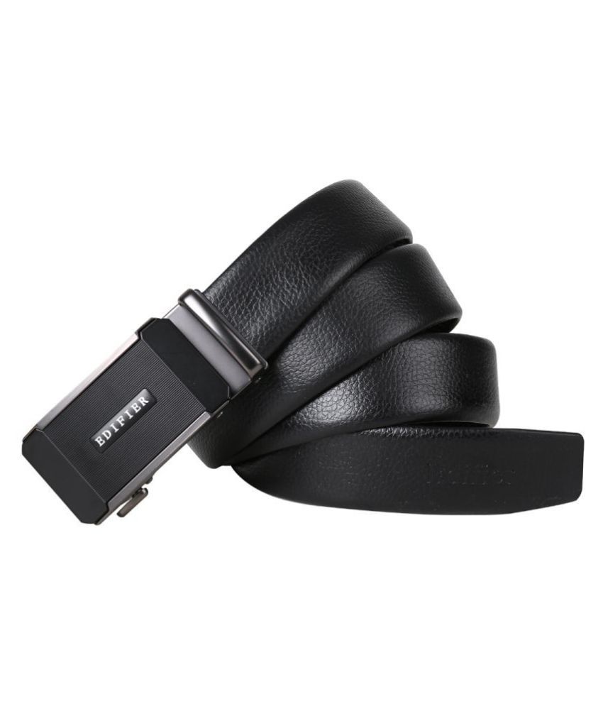     			Edifier Black Leather Casual Belt