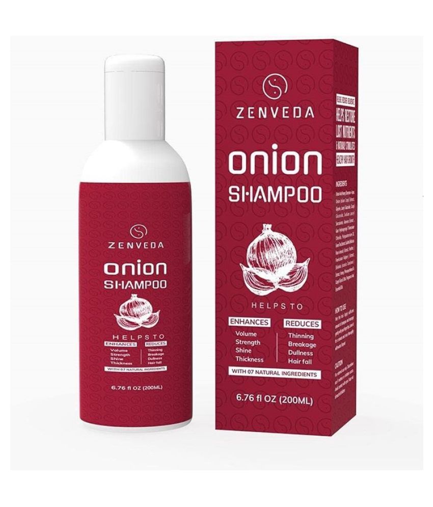Zenveda Red Onion Shampoo All Hair Types For Hair Growth And