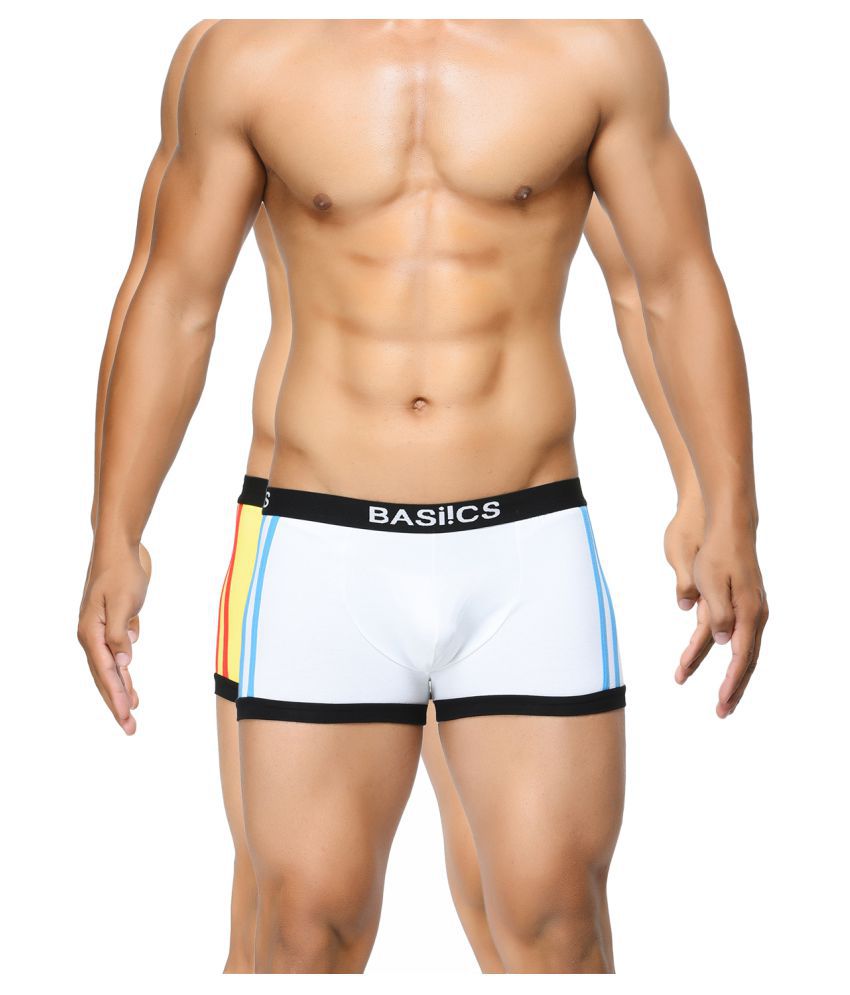     			BASIICS By La Intimo - Multicolor Cotton Blend Men's Trunks ( Pack of 2 )