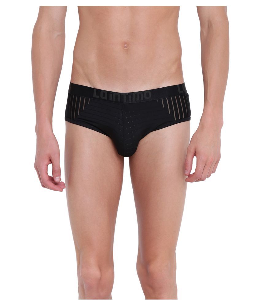     			La Intimo Polyester Men's Briefs ( Black )