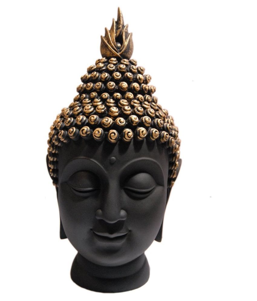     			DEDHAS Buddha Head Resin Buddha Idol 13 x 7 cms Pack of 1