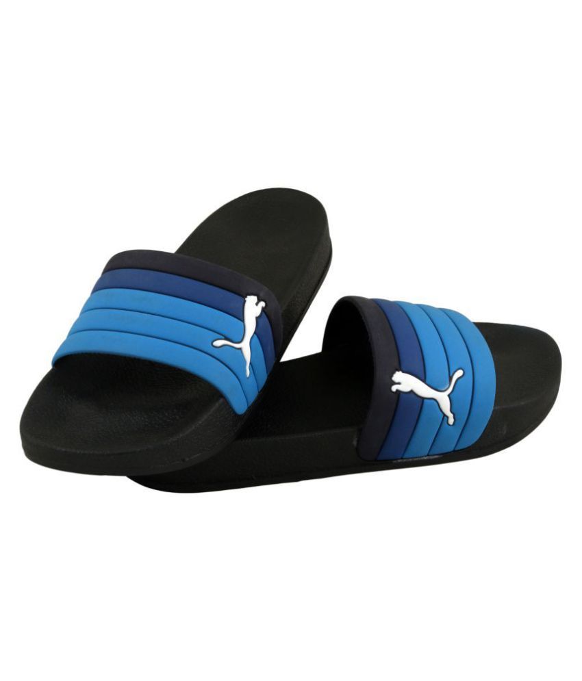 blue puma slides