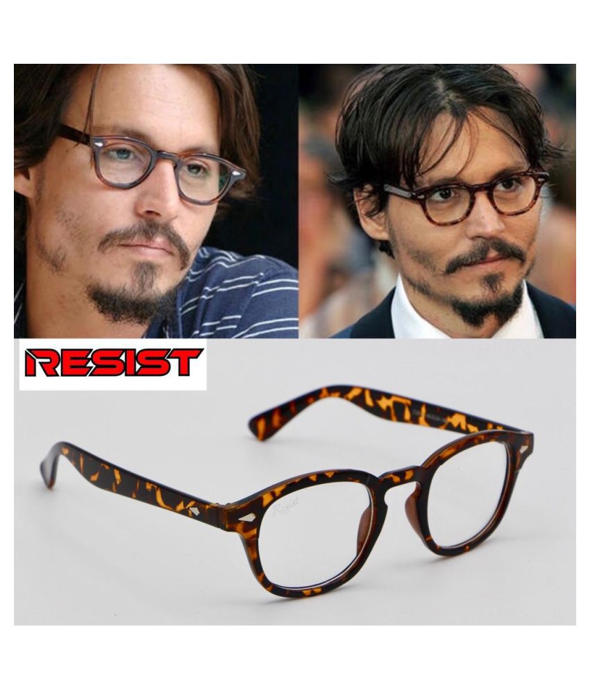 RESIST - Clear Square Sunglasses ( johnny depp ) - Buy RESIST - Clear ...