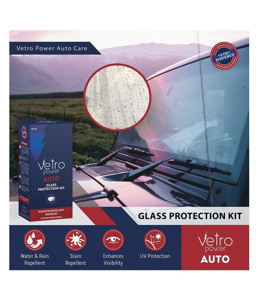 Vetro Power Auto: Rain Water & Oil Repellent Glass Protection Kit 80ml