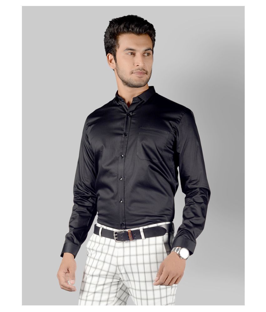 JadeBlue Satin Black Solids Party wear 