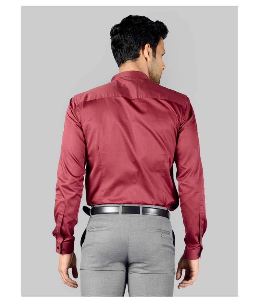 maroon color party wear shirt