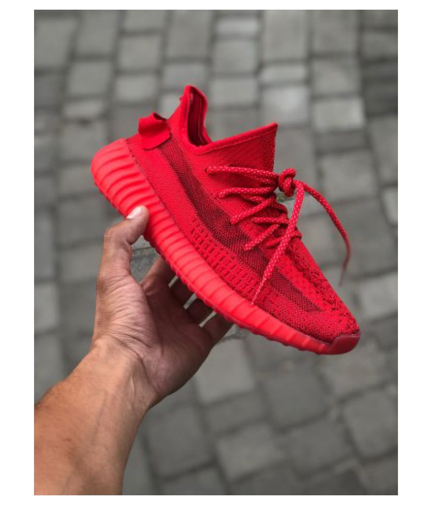 yeezy shoes red