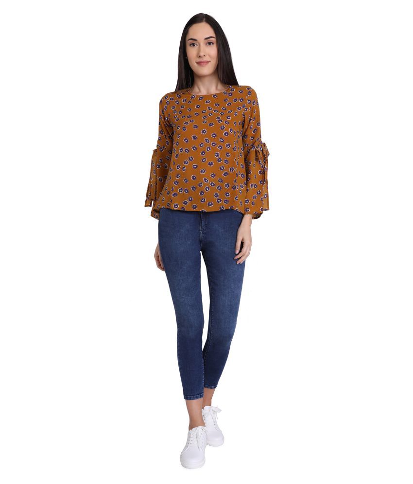 Recap Poly Cotton Peasant Tops Yellow Buy Recap Poly Cotton Peasant
