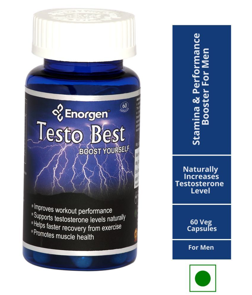 Enorgen Testosterone Booster Supplement For Men 60 Veg Capsules Natural Stamina Booster 60 Nos 0578