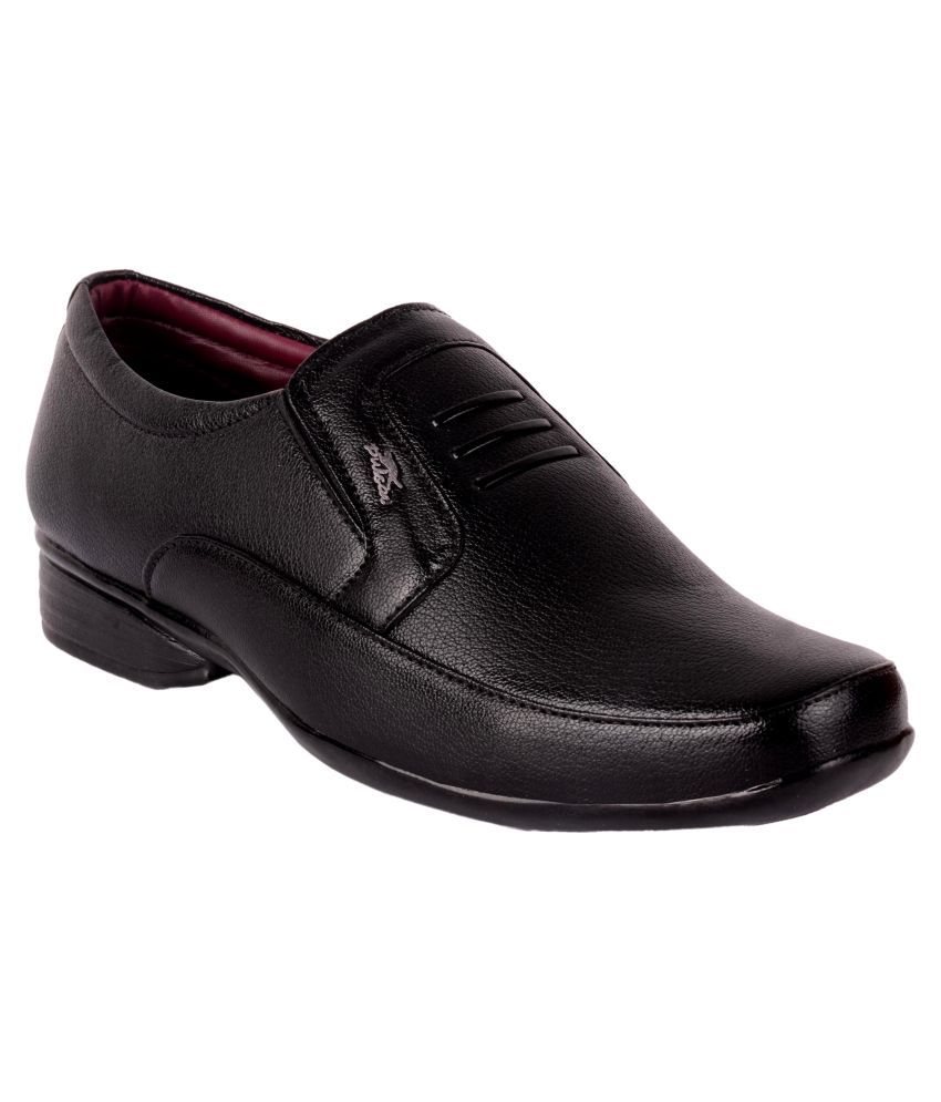     			1AAROW Slip On Non-Leather Black Formal Shoes