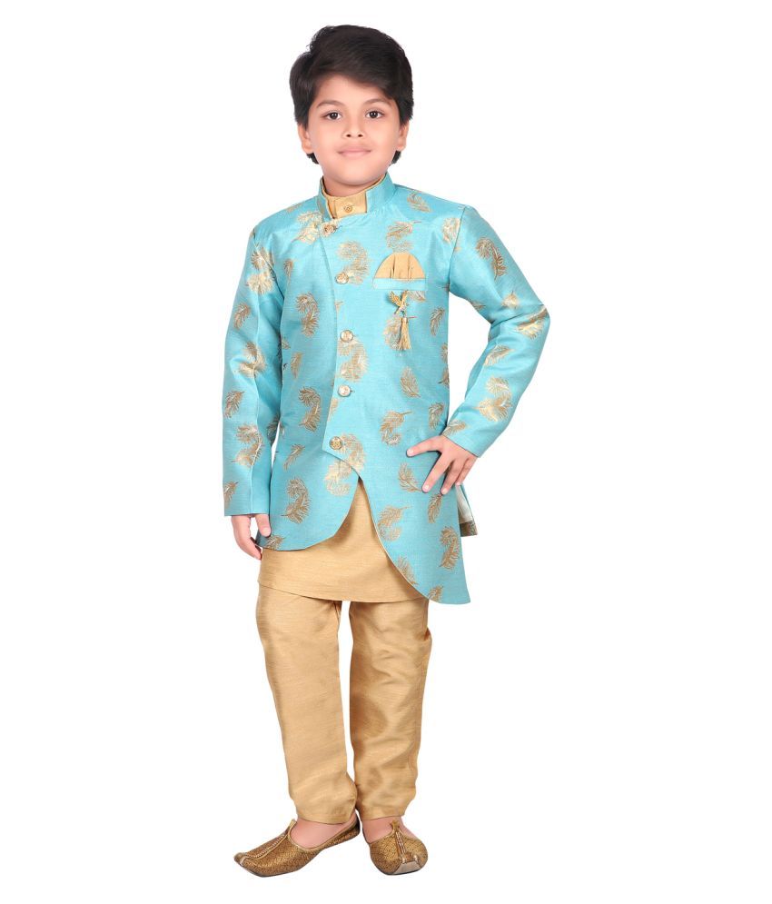 Ahhaaaa Ethnic Wear Sherwani Kurta and Pyjama Set For Kids and Boys