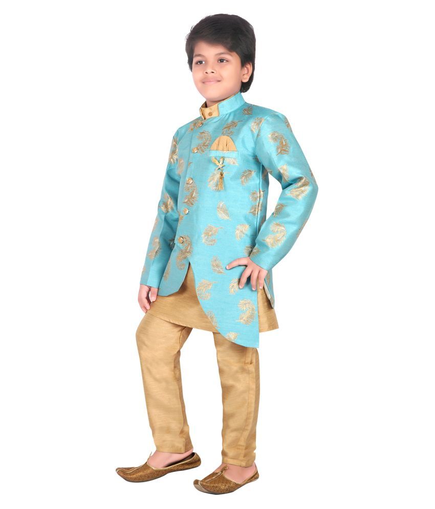 AHHAAAA Ethnic Wear Sherwani Kurta and Pyjama Set for Kids and Boys