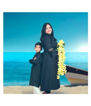mom and son matching ethnic wear