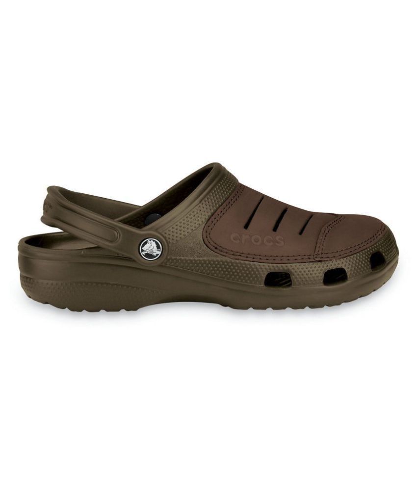 brown suede crocs