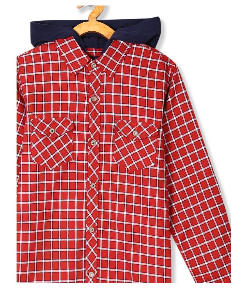 Boys Hooded Check Shirt - Buy Boys Hooded Check Shirt Online at Low ...