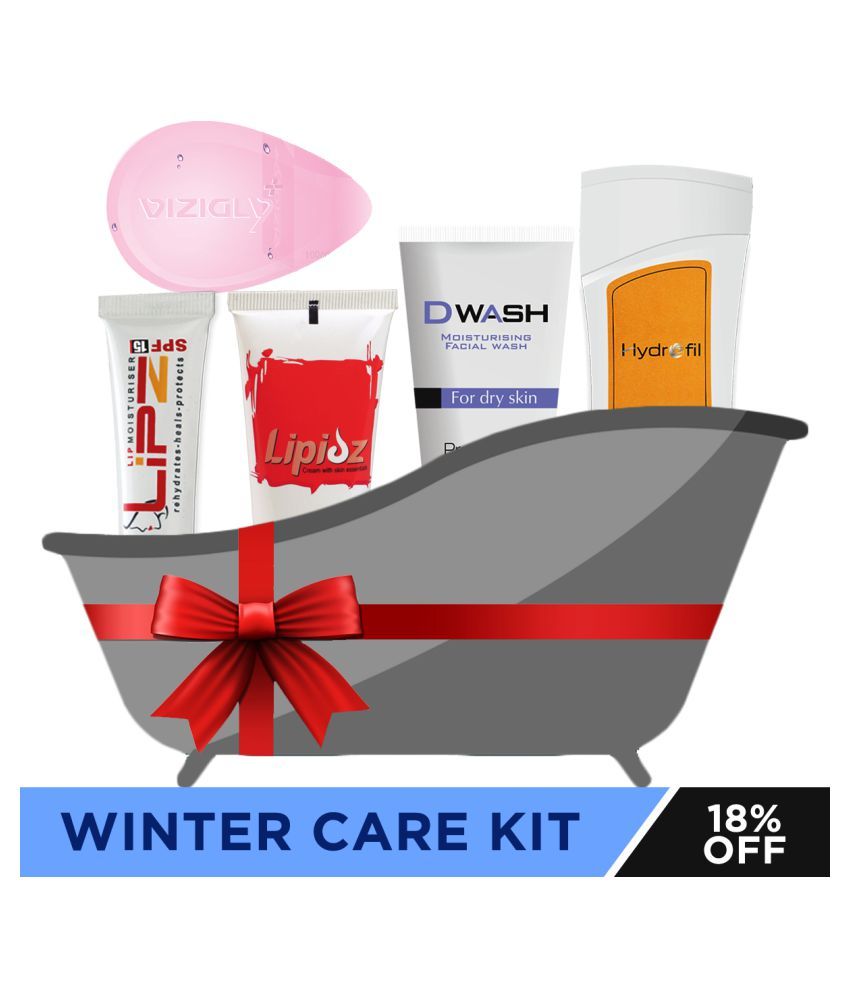 Hydrofil Lotion, Lipidz Cream, Dwash FceWash ,Lipz Moisturizer, & Vizigly+ Facial Kit 350 g Pack