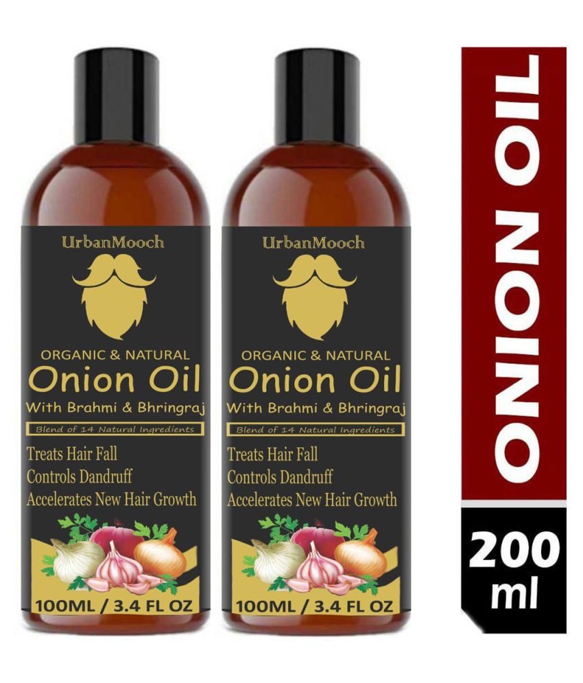     			UrbanMooch ONION Hair  oil- For Hair Regrowth Anti Dandruff 200 mL Pack of 2