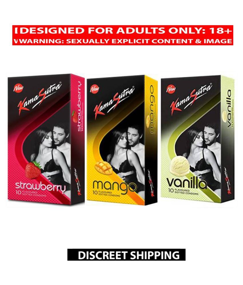     			Kamasutra Strawberry,Mango & Vanilla Monthly Combo (10 X 3)