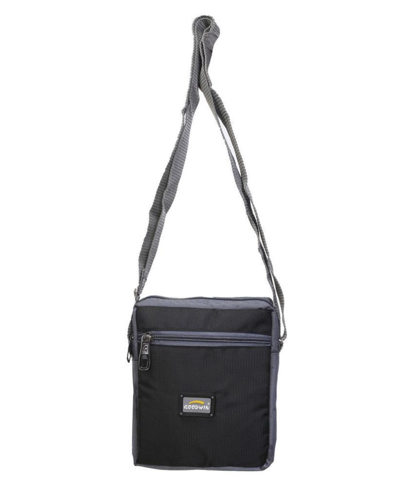     			Goodwin Black P.U. Casual Messenger Bag