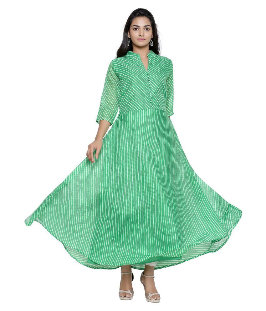 anarkali kurti from saree