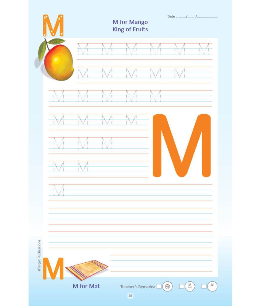 Nurture English Alphabet Tracing and Writing Practice Book for Kids  Part  C - Capital and Small Letters  28 to 28 Year Old  ABCD For Nursery and