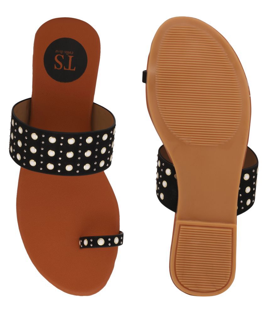 TS Collection Black Flats Price in India- Buy TS Collection Black Flats ...