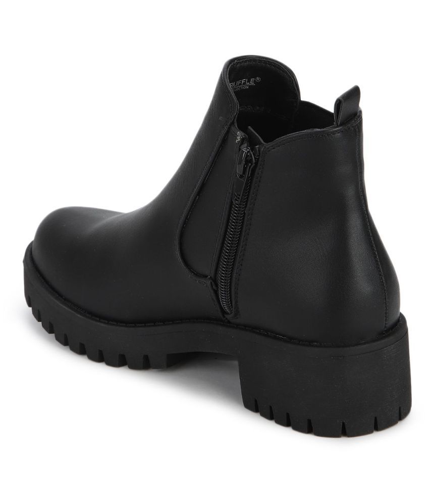 truffle collection hardware detail chelsea boots in black