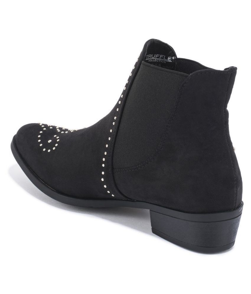 truffle collection hardware detail chelsea boots in black