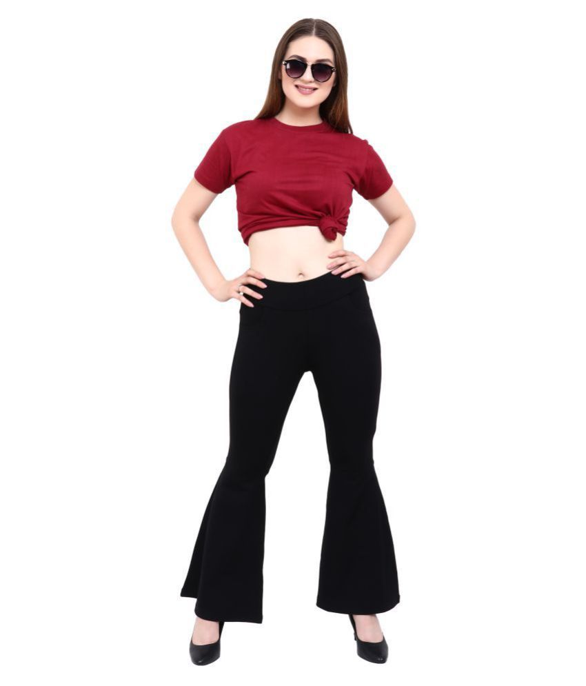 black cotton jeggings
