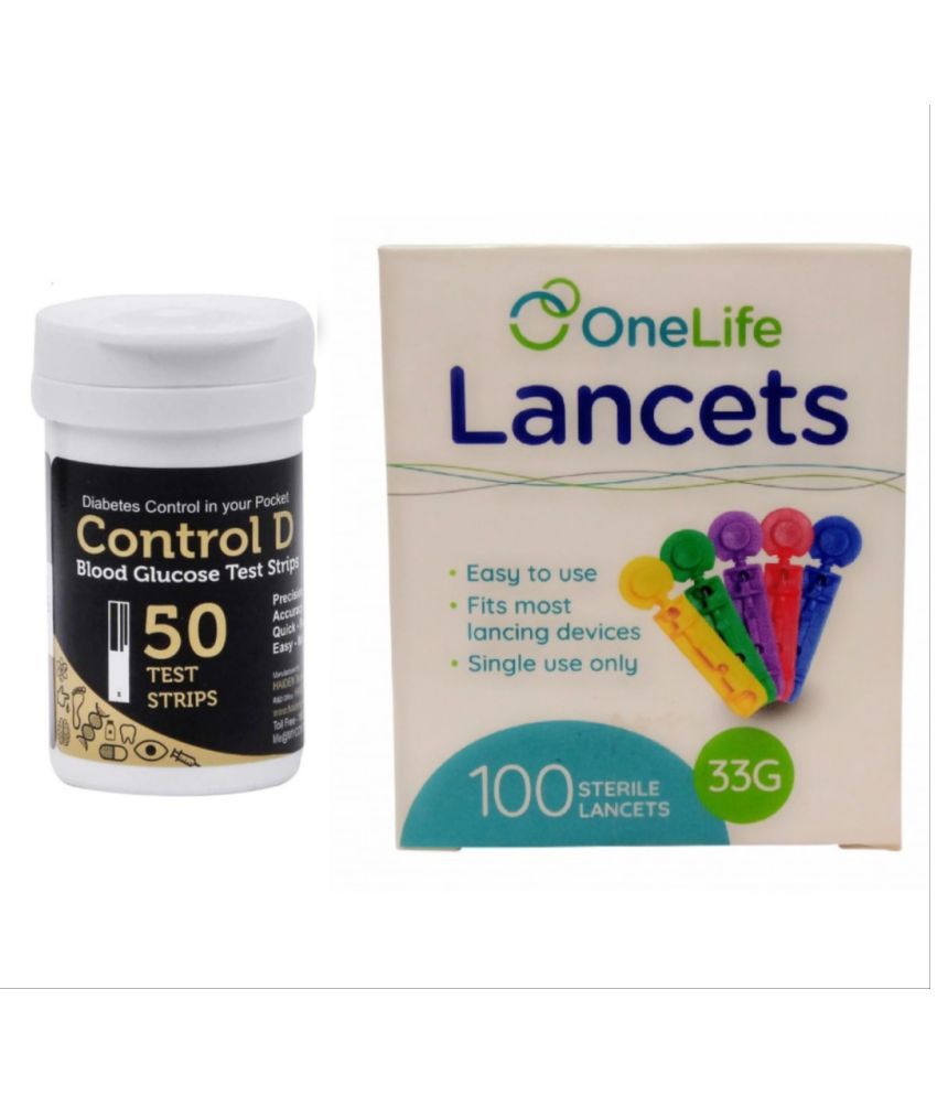     			Control D 50 Strips without Box with 100 Lancets
